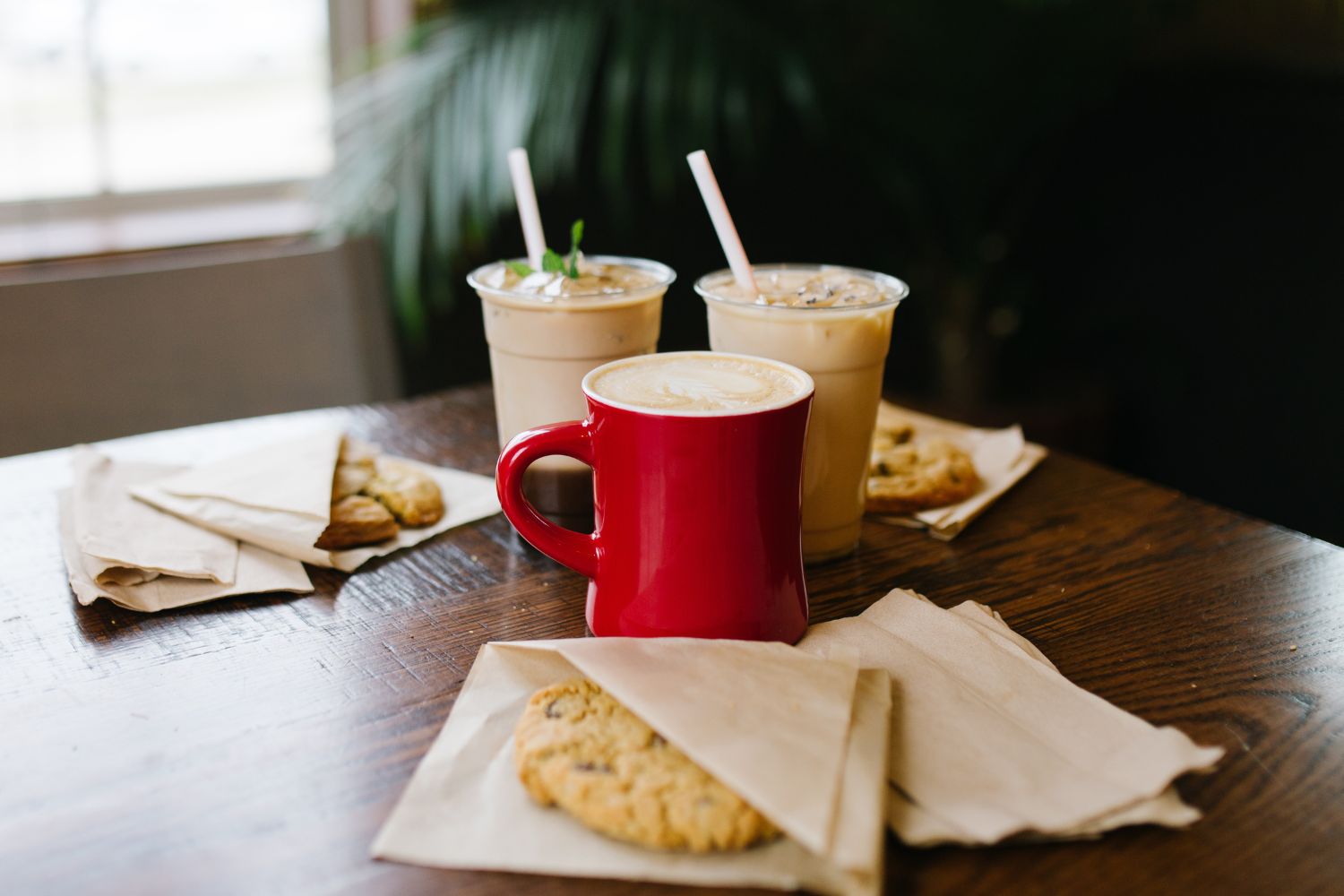 coffee shop spread on display